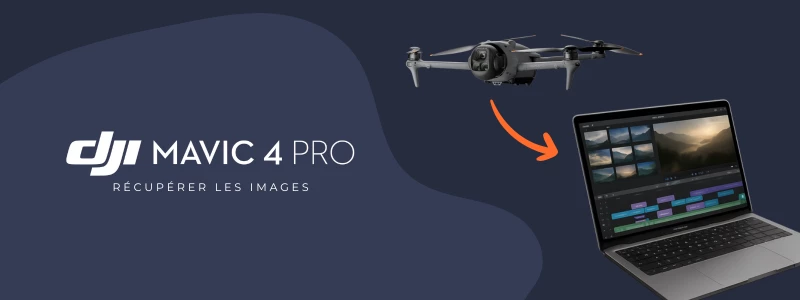 Transfert des images du drone DJI Mavic 4 Pro vers un ordinateur