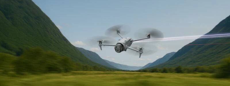 Drone DJI Mavic 4 Pro en vol rapide