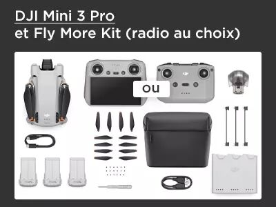 Kit Fly More pour drone Dji Mini 3 et 3 Pro Noir et gris - Accessoires pour  drones