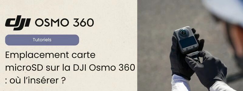 Emplacement carte microSD DJI Osmo 360