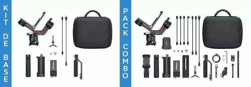 Différences entre un kit de base et un combo de stabilisateur DJI RS 3