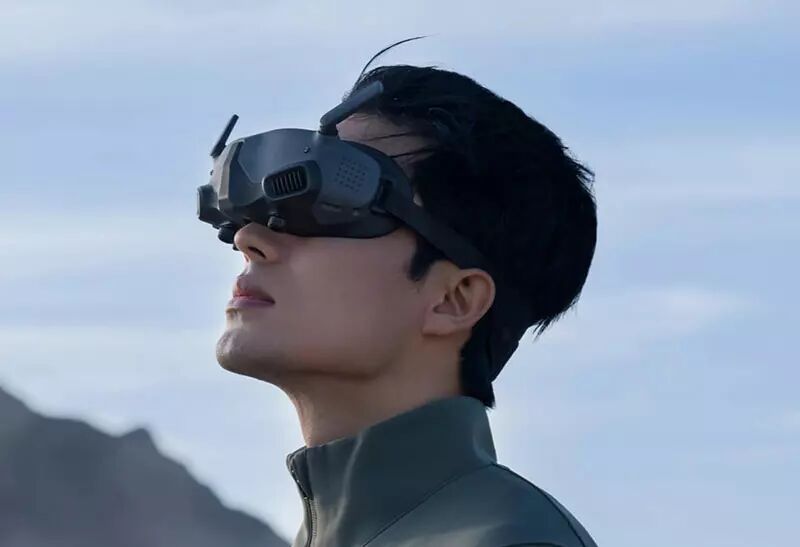 Drone sky vision réalité virtuelle avec casque