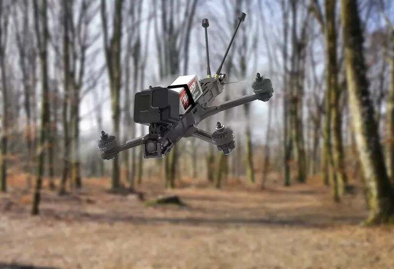 Une caméra HD fixée sur un drone