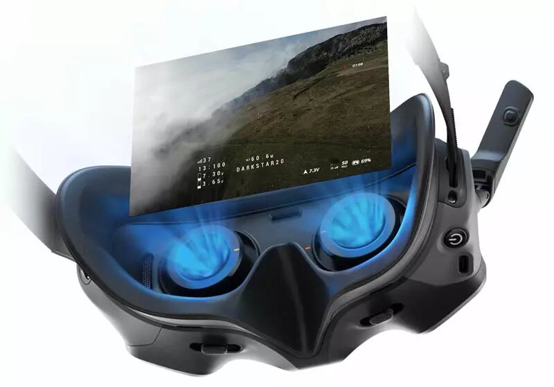 La vue en direct dans un casque FPV