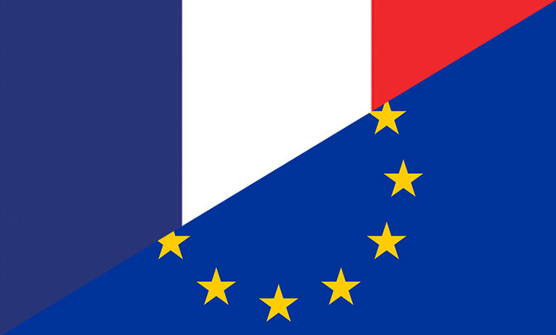 Drapeaux français et européens