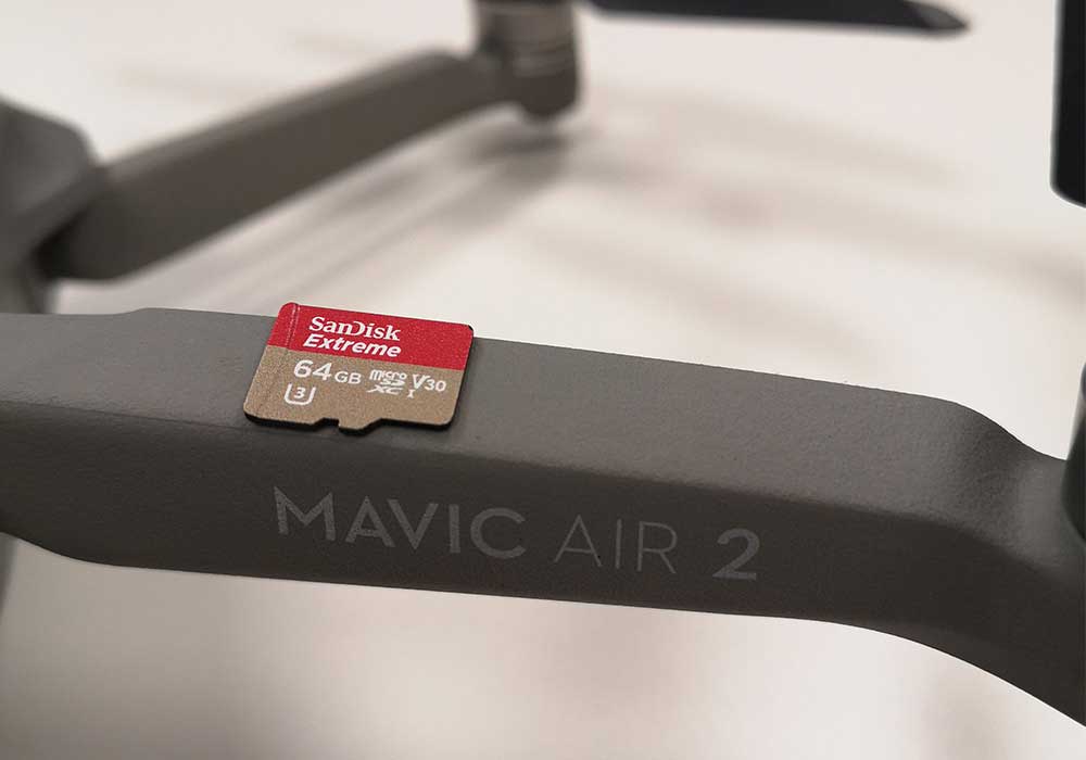 Carte microSD pour DJI Mavic Air 2