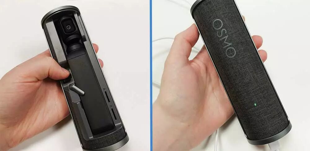 Recharger le DJI Osmo Pocket grâce à l'étui de recharge