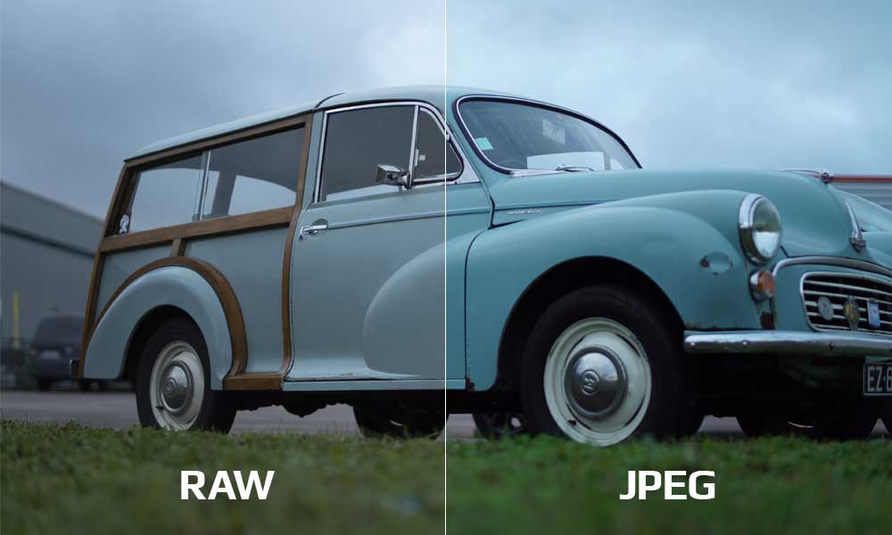 Exemple de photo RAW et JPEG accollées