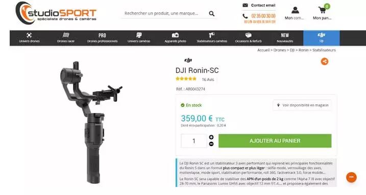 Où trouver le mode d'emploi du DJI Ronin