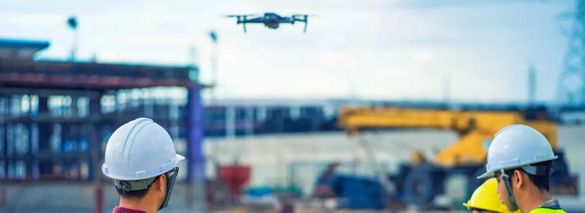 Utilisation drone chantier