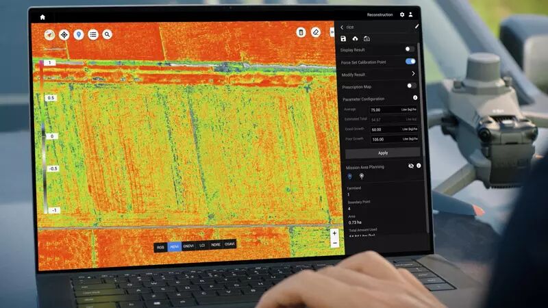 Analyse multispectrale issue de DJI Terra & Mavic 3M Multispectral
