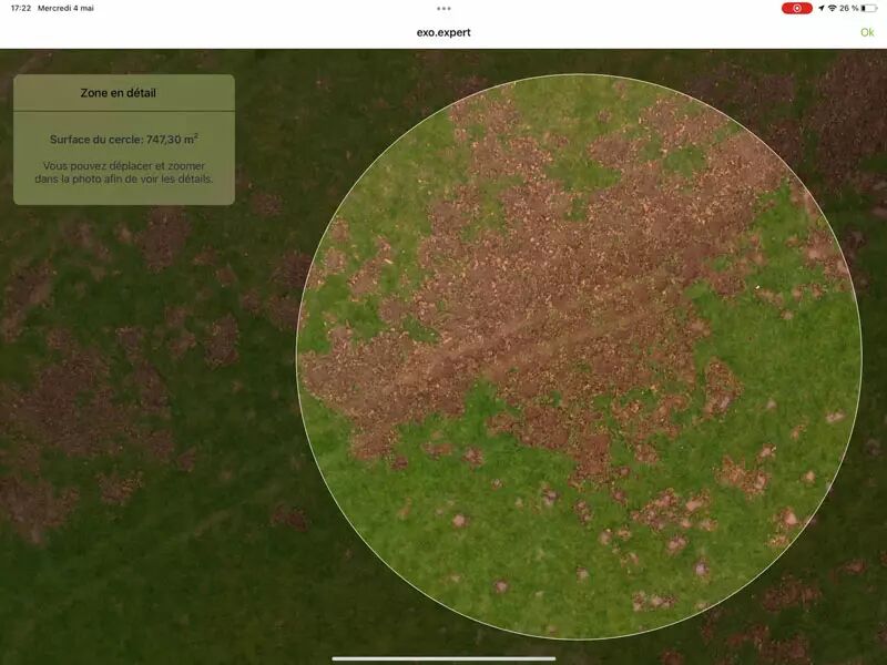 Fonctionnalité loupe / zoom - Application exo.expert