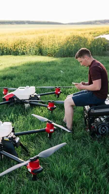 Drone pour l'pandage en agriculture