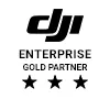 Logo blanc DJI Gold Partner