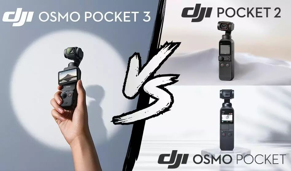 Comparatif technique DJI Pocket 3 vs Pocket 2 vs Pocket 1