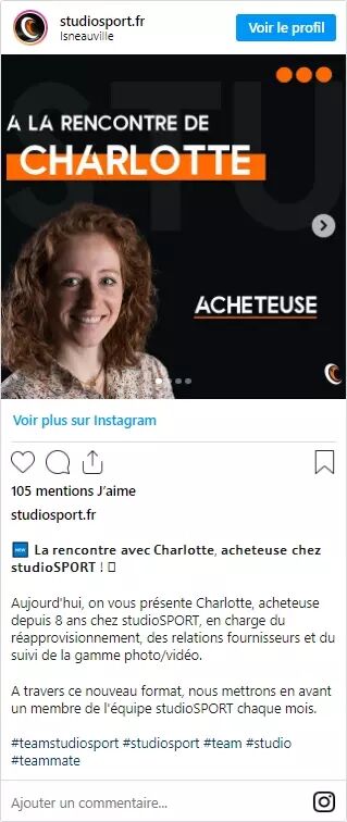 Charlotte studioSPORT