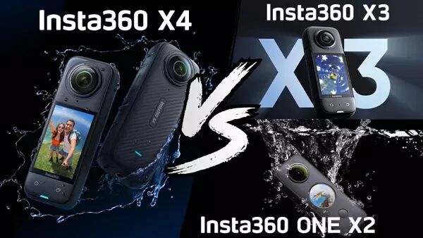 Comparatif Insta360 X4 vs X3 vs One X2