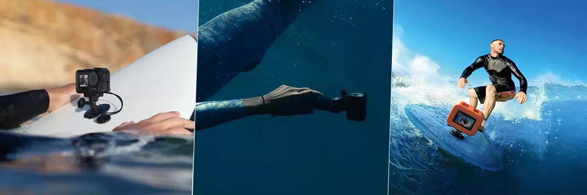 Les accessoires pour camras embarques et sports aquatiques