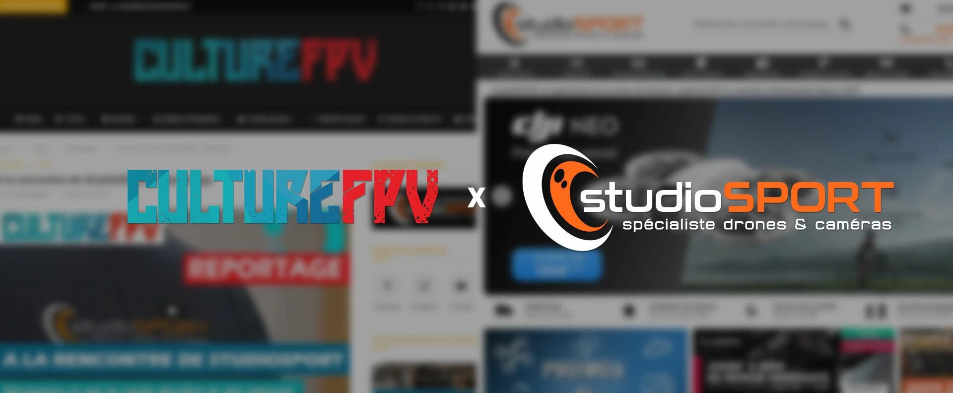 Bannière partenariat Culture FPV x studioSPORT
