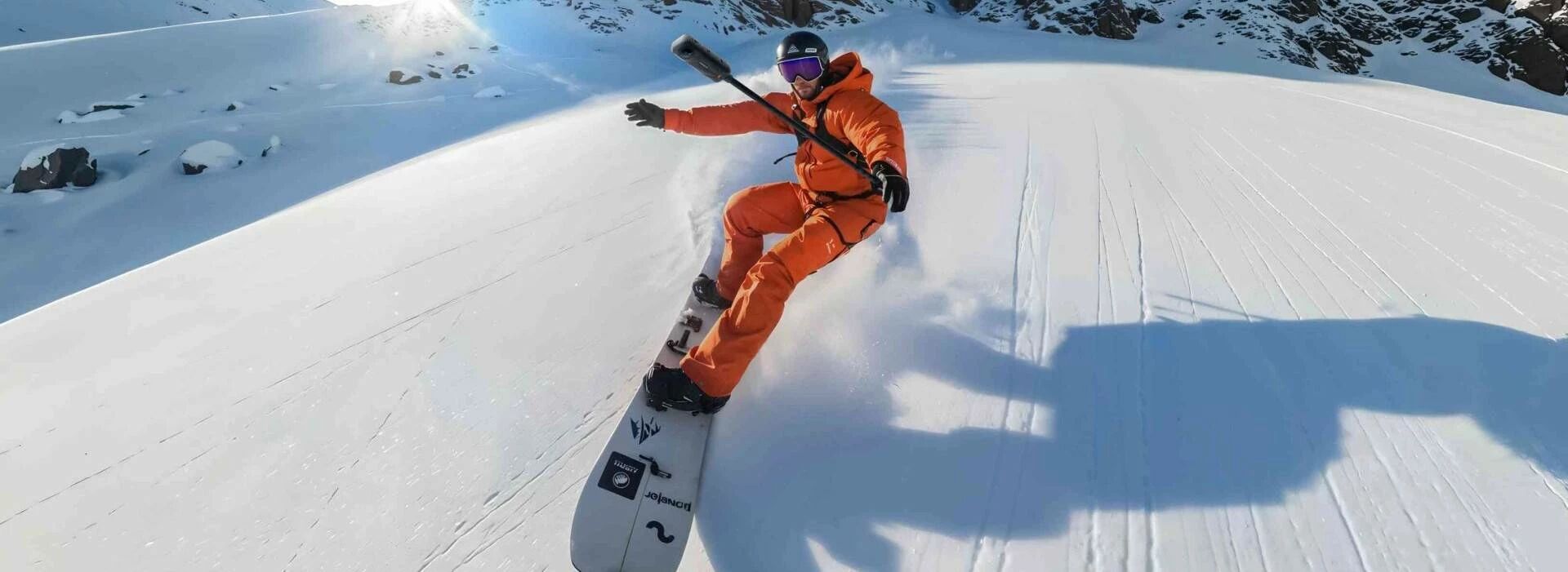 Snowboard avec camra Insta360 X5