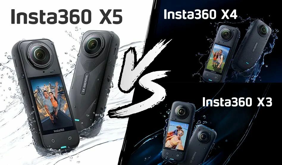 Article de blog comparatif des camras Insta360 X5 vs X4 vs X3