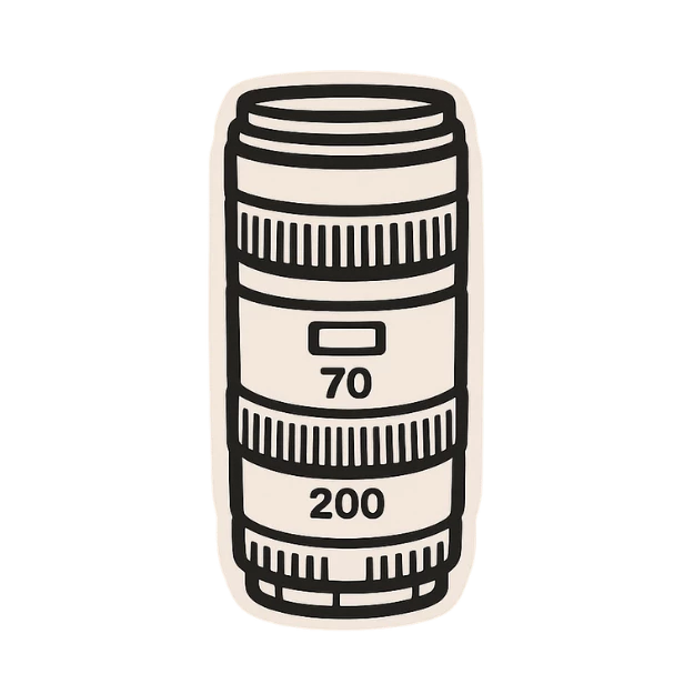 Pictogramme objectif appareil photo