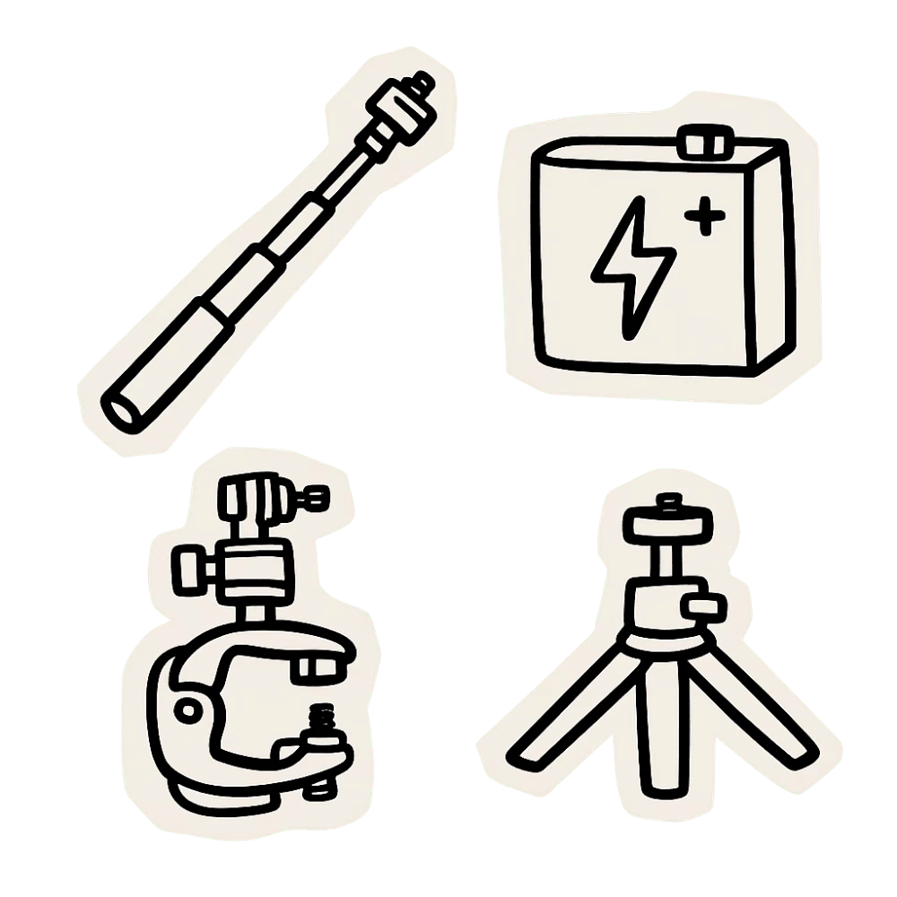 Pictogramme accessoires cam�ra sport / 360