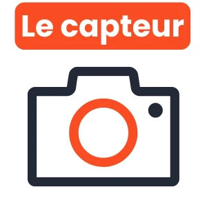 Pictogramme guide drone DJI - Le capteur