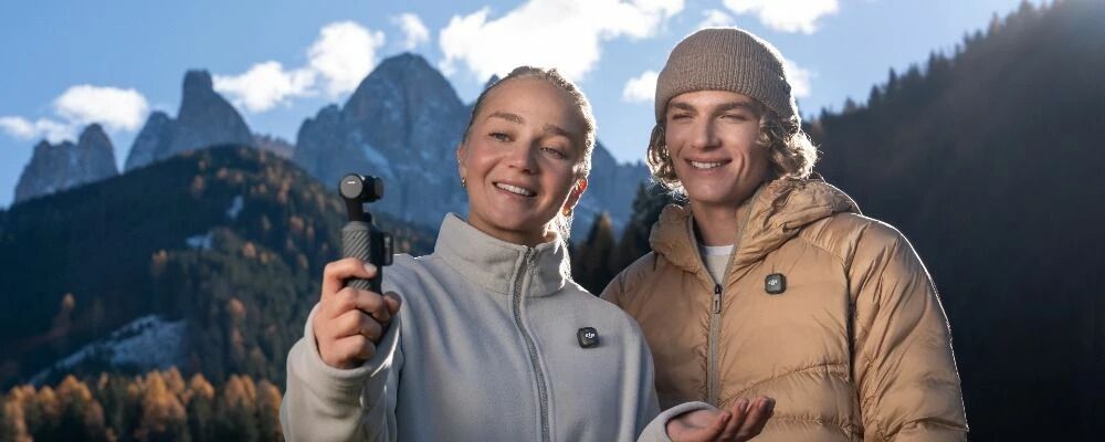 Osmo Pocket 4 utilisant l'ActiveTrack sur 2 sujets