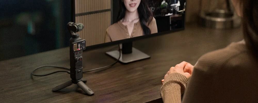 DJI Osmo Pocket 4 utilis&eacute; comme webcam
