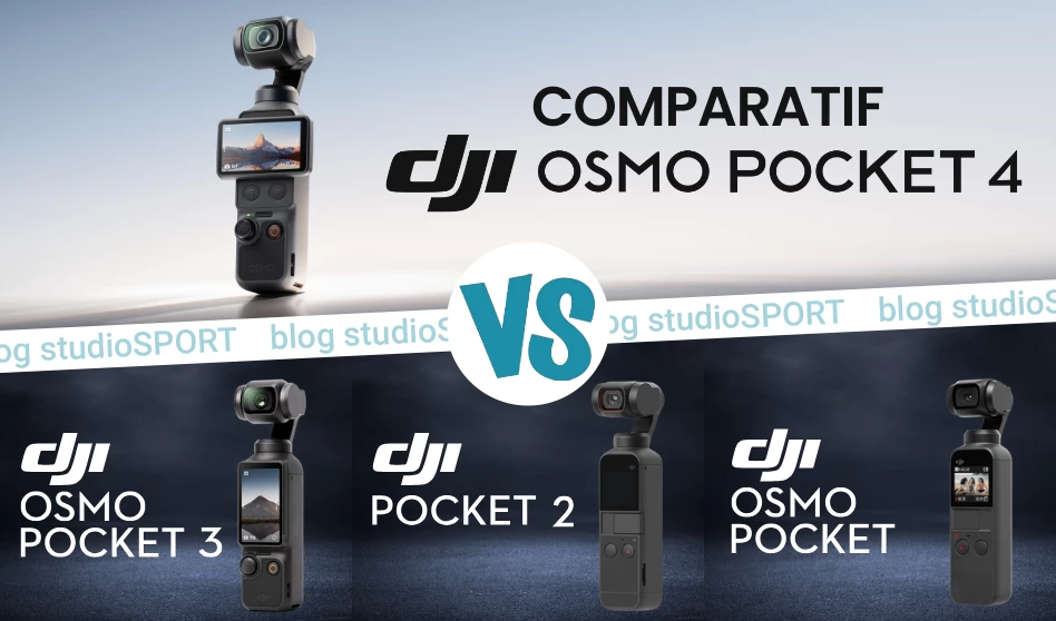 Comparatif DJI Osmo Pocket 4 parmi sa gamme