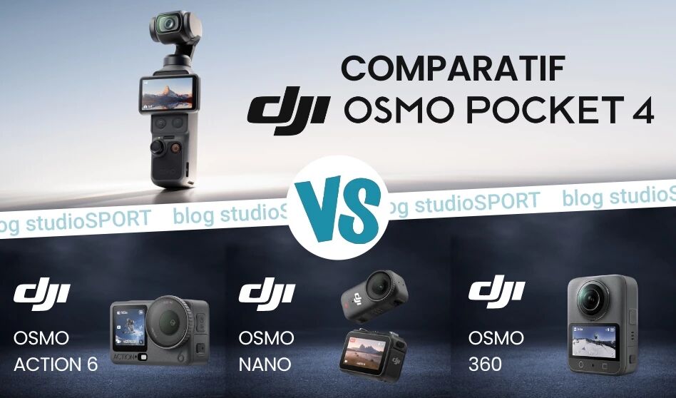 Comparatif DJI Osmo Pocket 4 autres gammes DJI