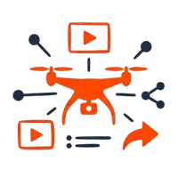 Pictogramme drone contenus sociaux