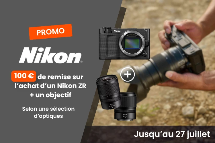 100� de remise sur l'achat d'un Nikon ZR et d'un objectif
