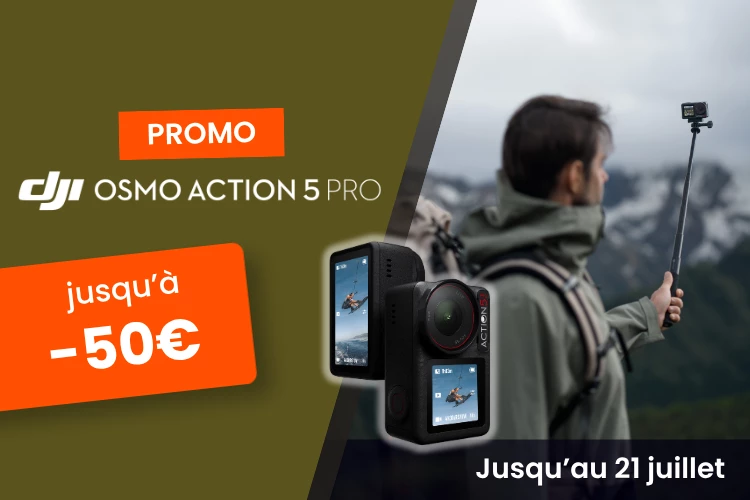 Jusqu'� -50� de promotion sur la DJI Osmo Action 5 pro