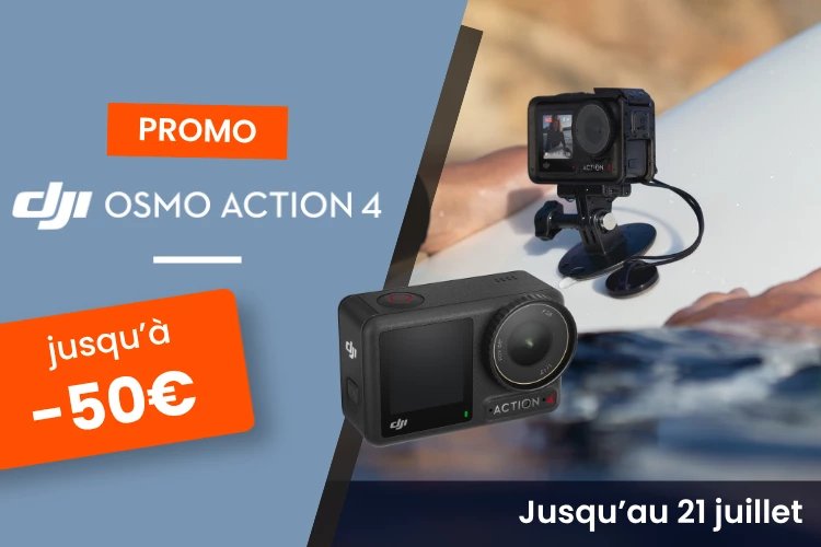 Promotion jusqu'� -50� sur la DJI Osmo Action 4 
