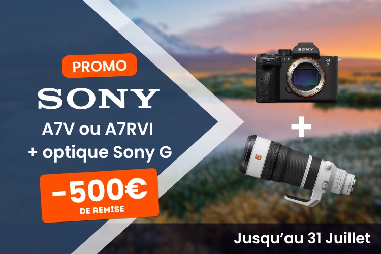 500� de remise pour l'achat simultan� d'un Sony A7V ou A7R VI et d'une optique Sony G
