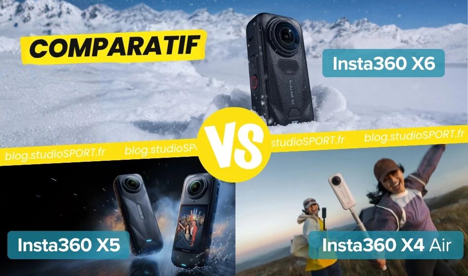 Banni�re article comparatif Insta360 X6 vs X5 vs X4 Air