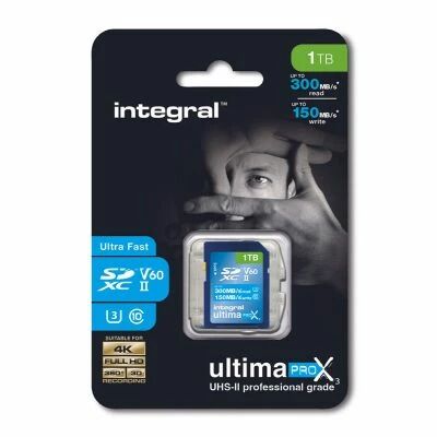 1TB SD CARD UHS-II U3 CL10 V60 UP TO R-300 W-150 MBS