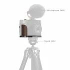 5265 L-Shape Mount Plate with Wooden Handle for FUJIFILM GFX100RF