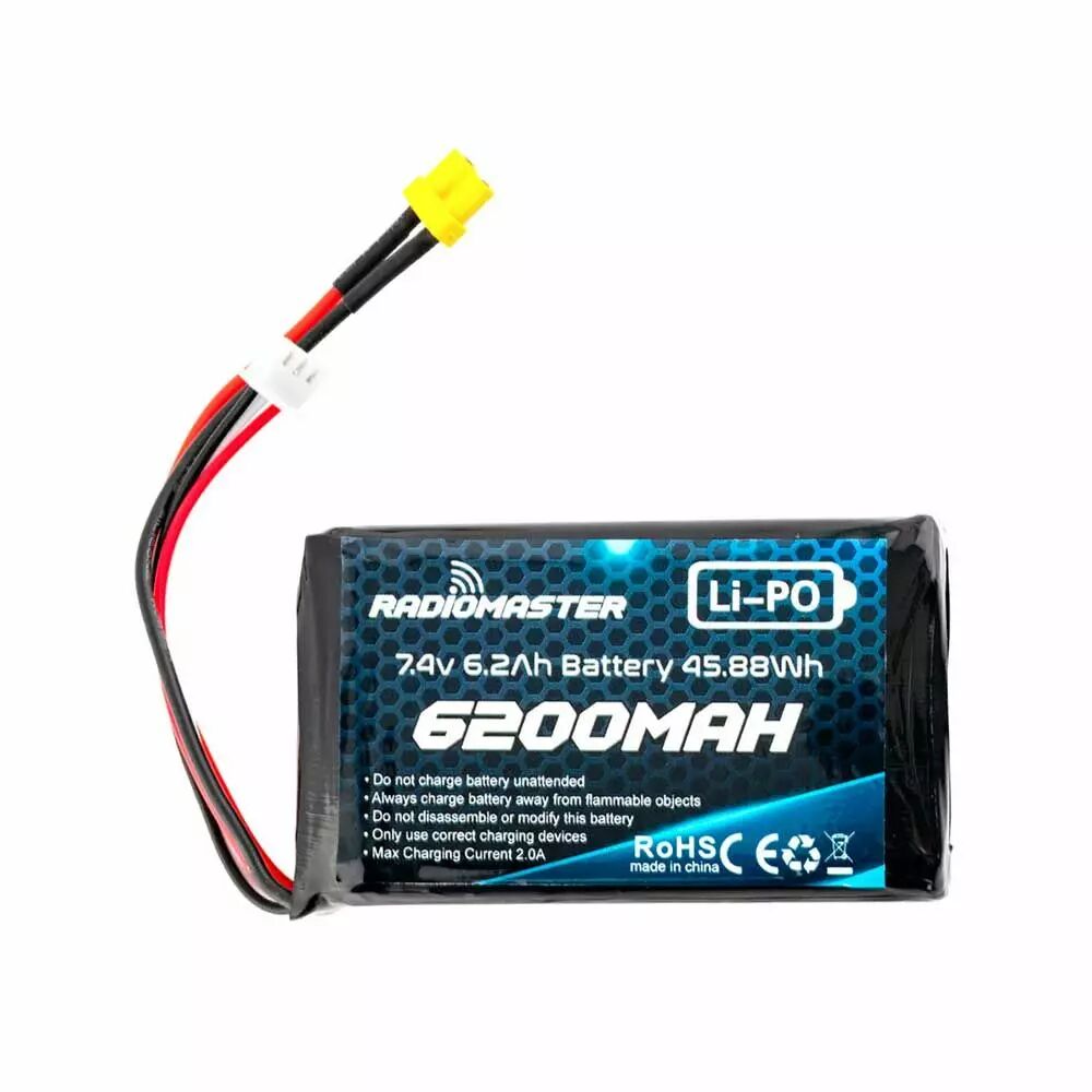 Batterie LiPo RadioMaster 2S 6200mAh pour radiocommande