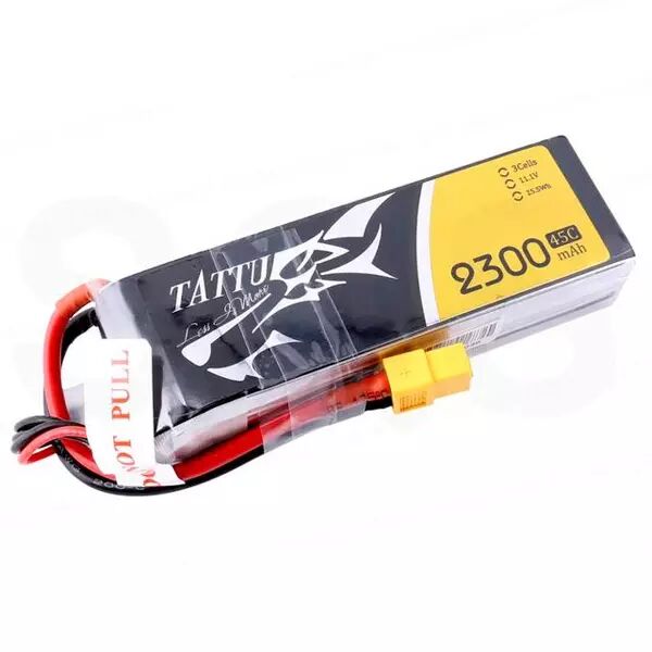 Batterie LiPo Tattu 3S 2300 mAh 45C (XT60)