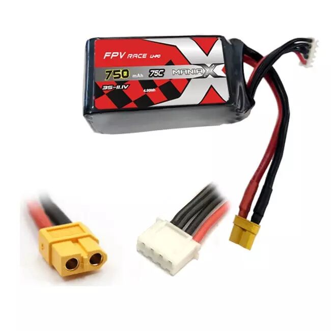 Batterie MaxiaX LiPo 3S 750mah 75C (avec connecteur XT30)