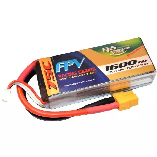 Batterie lipo 3S 1600 mAh 75C (XT60) EPS