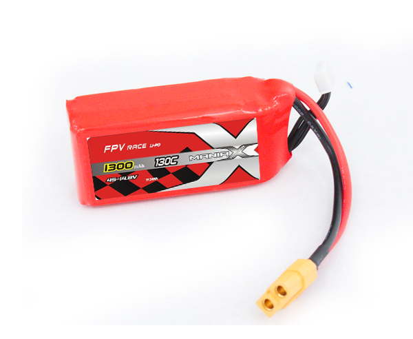 Batterie ManiaX LiPo 4S 1300mah 130C (avec connecteur XT60)