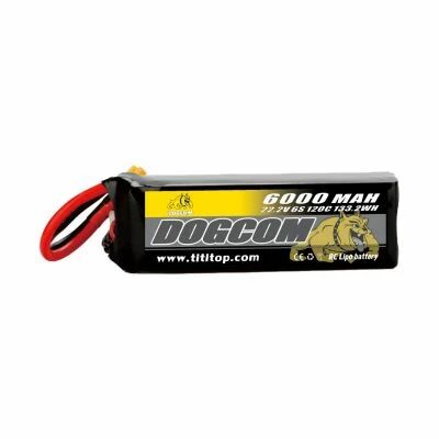 Batterie LiPo 6000mAh 6S 120C XT90 - DOGCOM