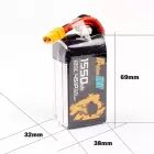 Batterie LiPo EX 4S 1550mAh 120C (XT60) - Auline