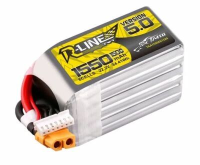 Batterie LiPo R-Line V5.0 1550mAh 22.2V 150C 6S XT60 - Tattu