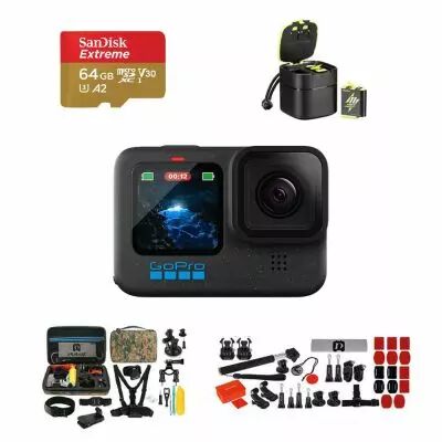 Wewoo - Kit d'accessoire pour 4 en 1 Gopro HERO4 / 3 + / 3 et Xiaomi Yi  Sport caméra taille boucle adaptateur - Caméra d'action - Rue du Commerce