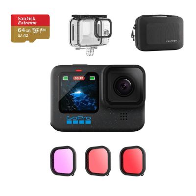GoPro HERO10 - Caméra d'action étanche + carte 64 Go et kit d'accessoires  50 pièces 